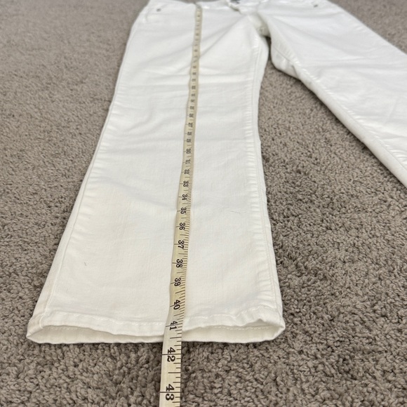 Democracy Jeans Womens 8 White Ab Solution Straight Leg Slimming Stretch Denim - Picture 5 of 6